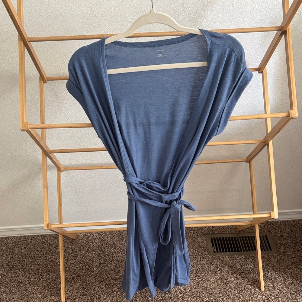 aerie Blue Wrap Mini Dress